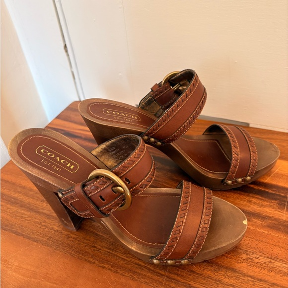 Coach Shoes - Coach Women's Tan Platform Heels